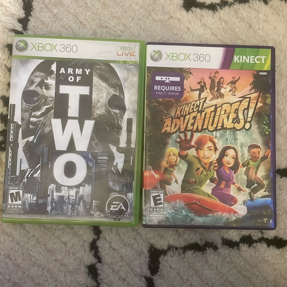 Pre-Owned XBox 360 Games - Army of Two & Kinect Adventures